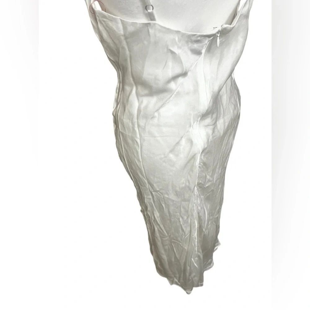 Bardot Slip Dress In Oyster large slit in front adjustable straps maxi - Picture 10 of 13